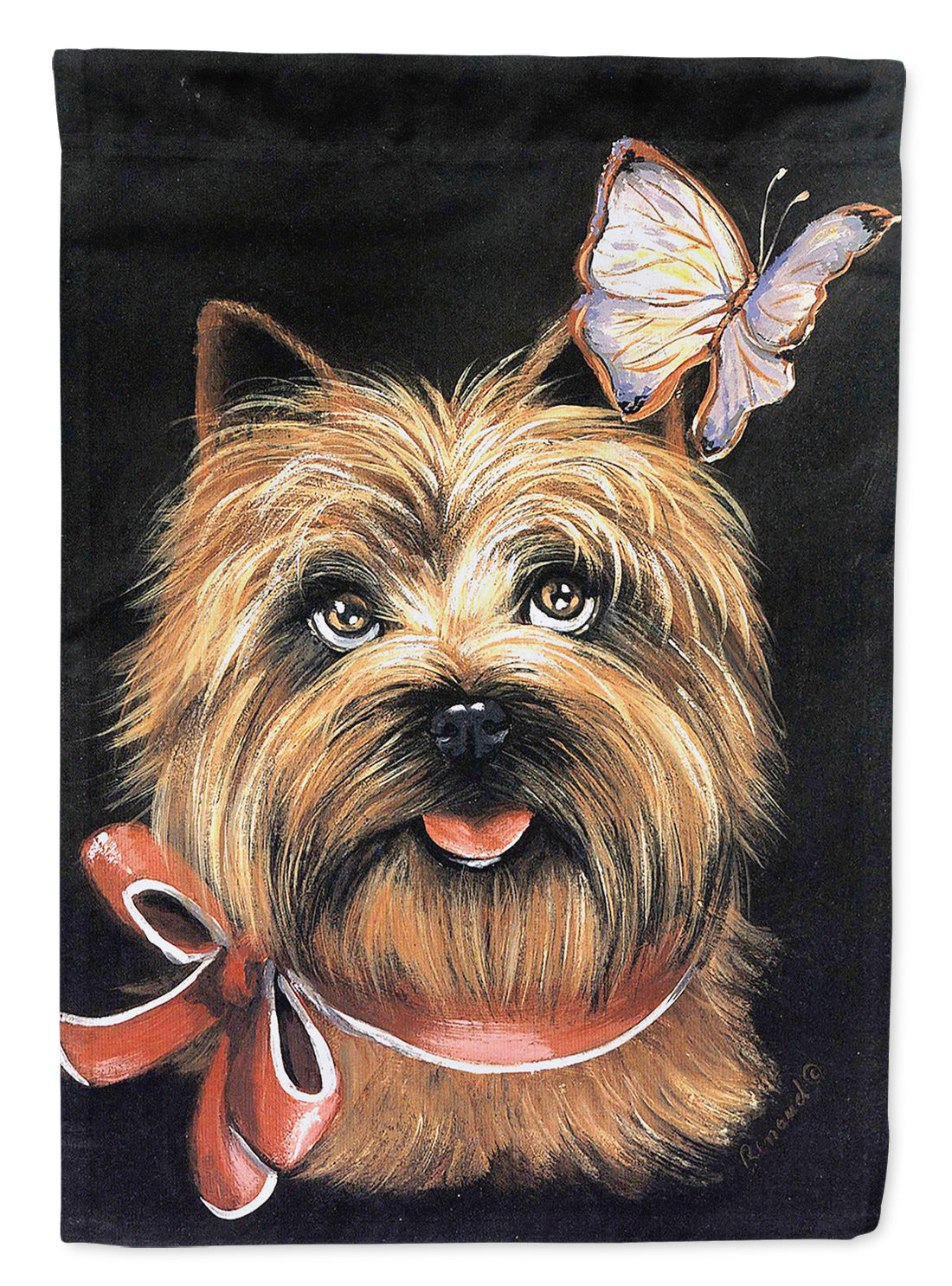 Cairn Terrier Butterfly Flag Canvas House Size PPP3047CHF  the-store.com.