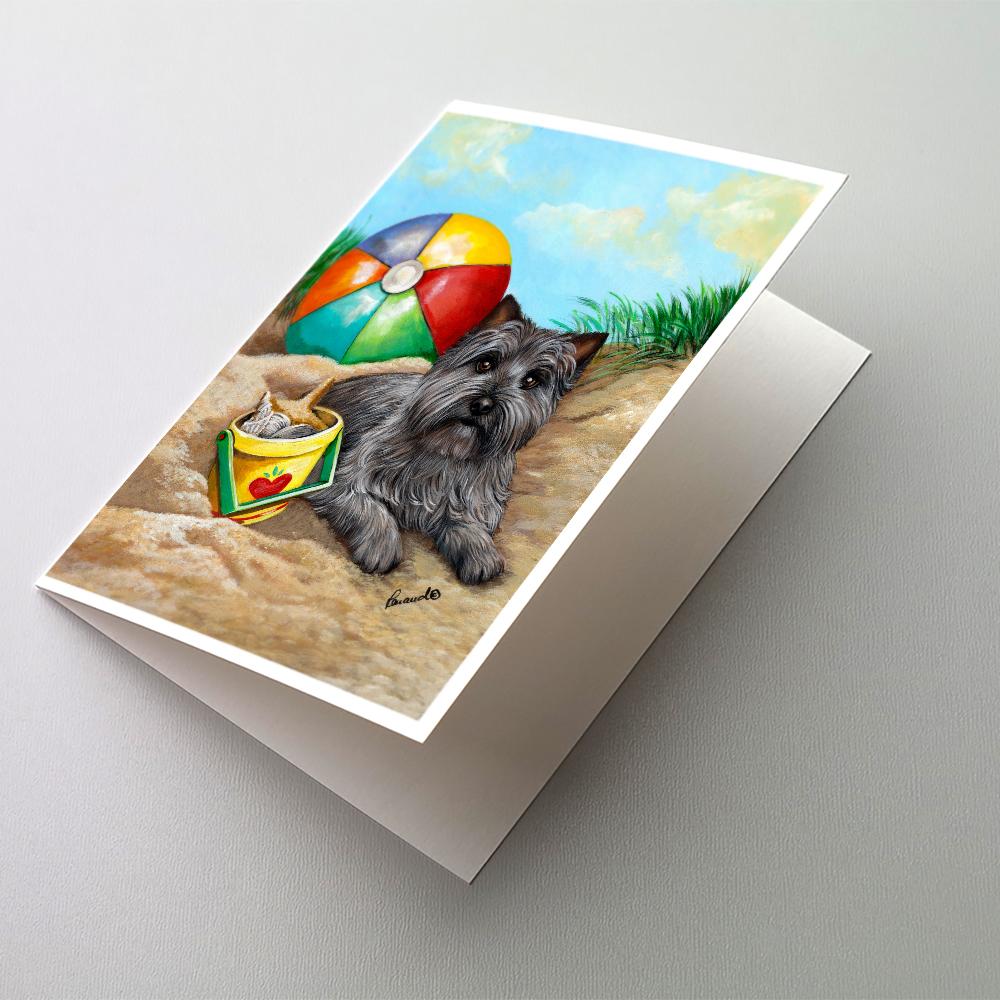 Buy this Cairn Terrier At the Beach Greeting Cards and Envelopes Pack of 8