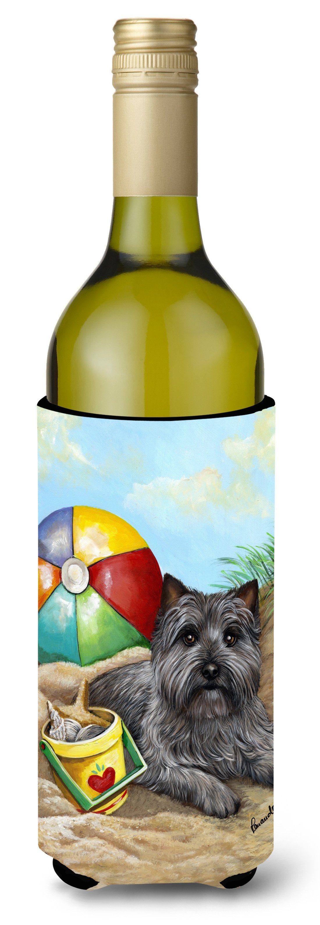 Cairn Terrier At the Beach Wine Bottle Hugger PPP3048LITERK by Caroline&#39;s Treasures