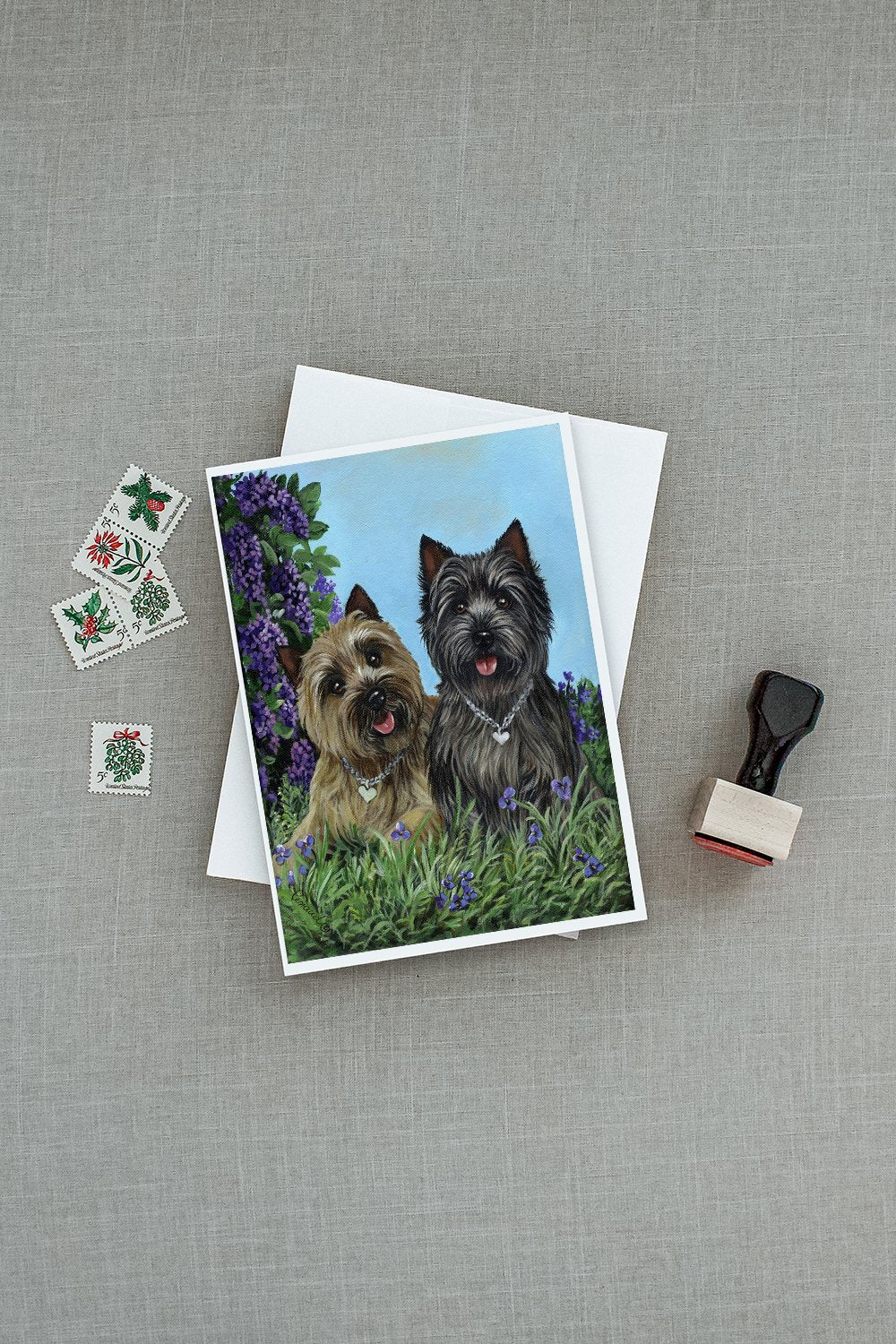 Cairn Terrier Donation Greeting Cards and Envelopes Pack of 8 - the-store.com