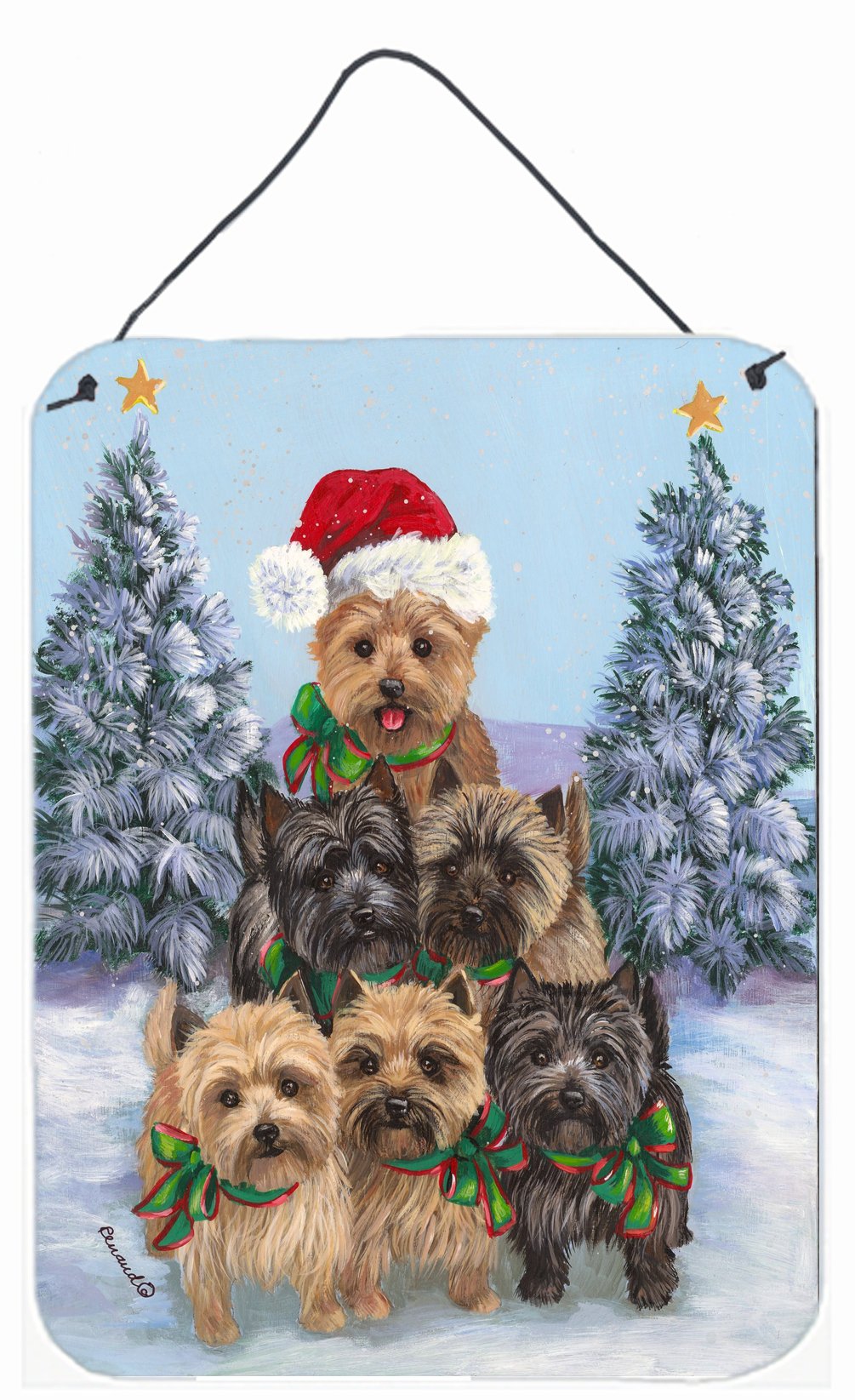 Buy this Cairn Terrier Christmas Family Tree Wall or Door Hanging Prints PPP3051DS1216