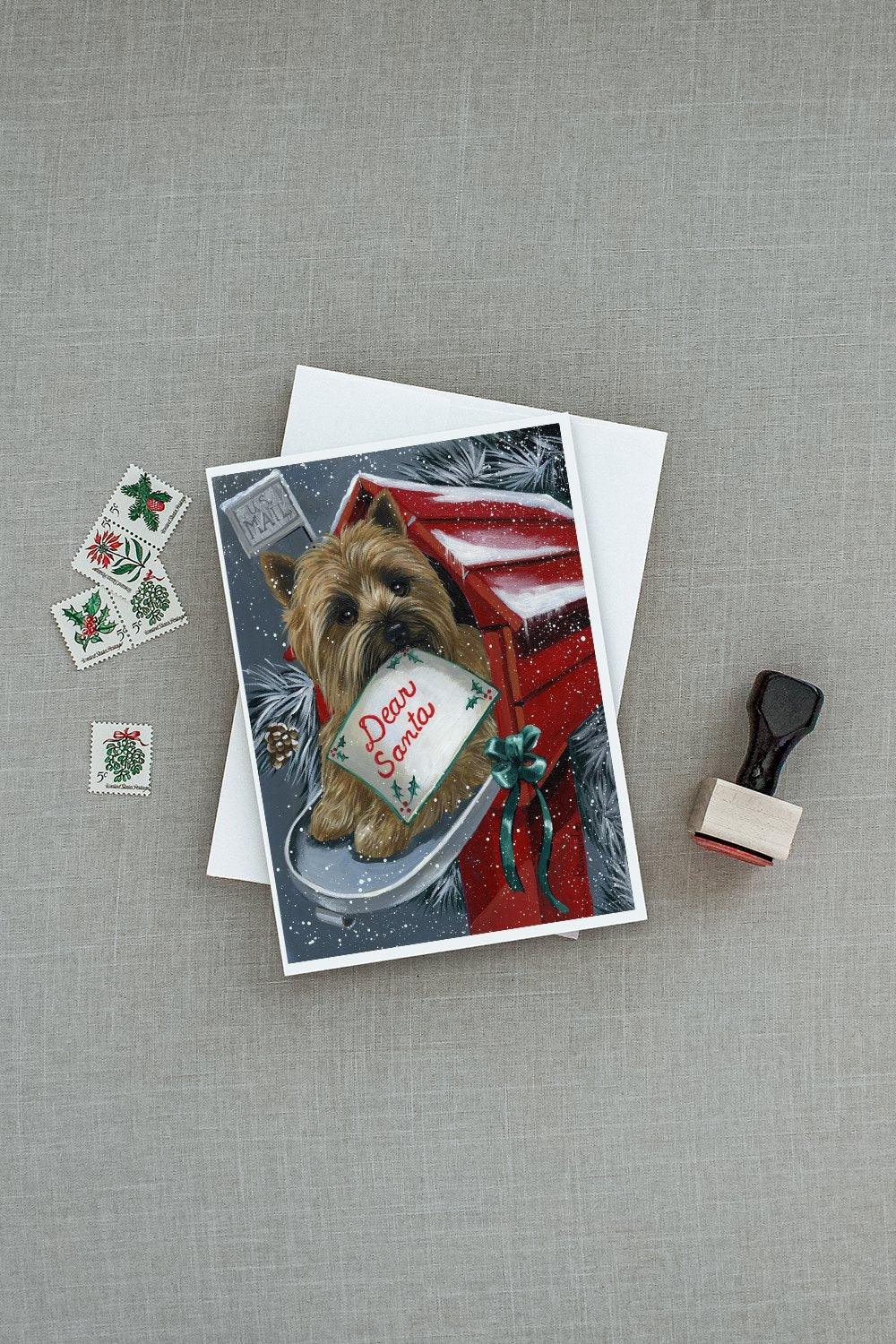 Cairn Terrier Christmas Letter to Santa Greeting Cards and Envelopes Pack of 8 - the-store.com