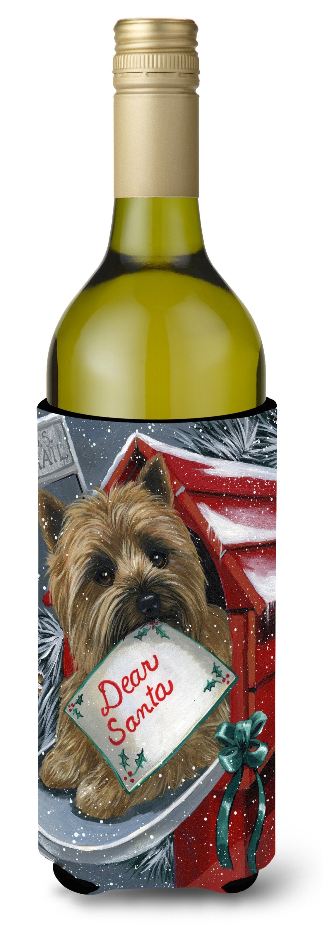 Cairn Terrier Christmas Letter to Santa Wine Bottle Hugger PPP3054LITERK by Caroline&#39;s Treasures