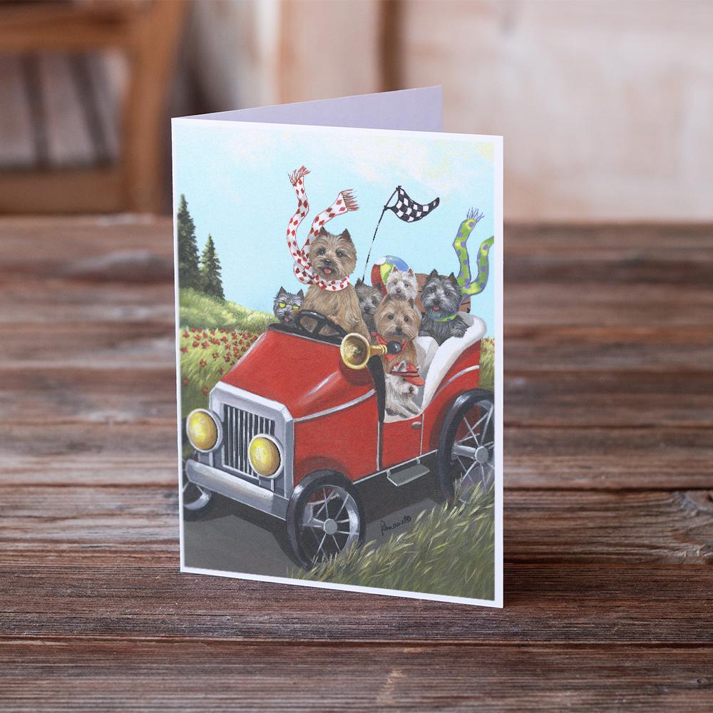 Cairn Terrier On the Move Greeting Cards and Envelopes Pack of 8 - the-store.com