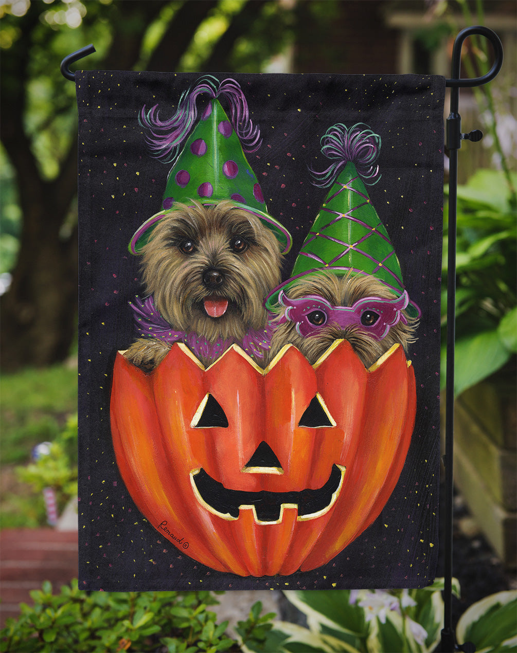 Cairn Terrier Halloween PeekaBoo Flag Garden Size PPP3056GF