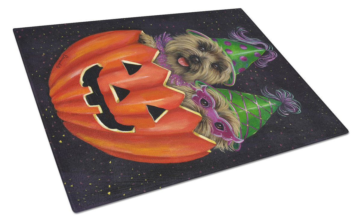 Cairn Terrier Halloween PeekaBoo Glass Cutting Board Large PPP3056LCB by Caroline&#39;s Treasures