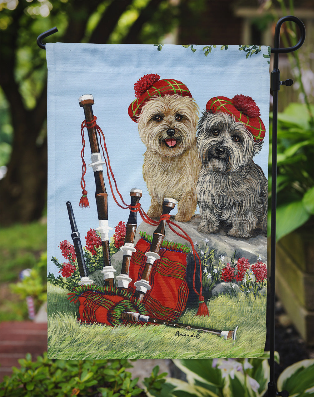 Cairn Terrier Pipers Flag Garden Size PPP3057GF  the-store.com.