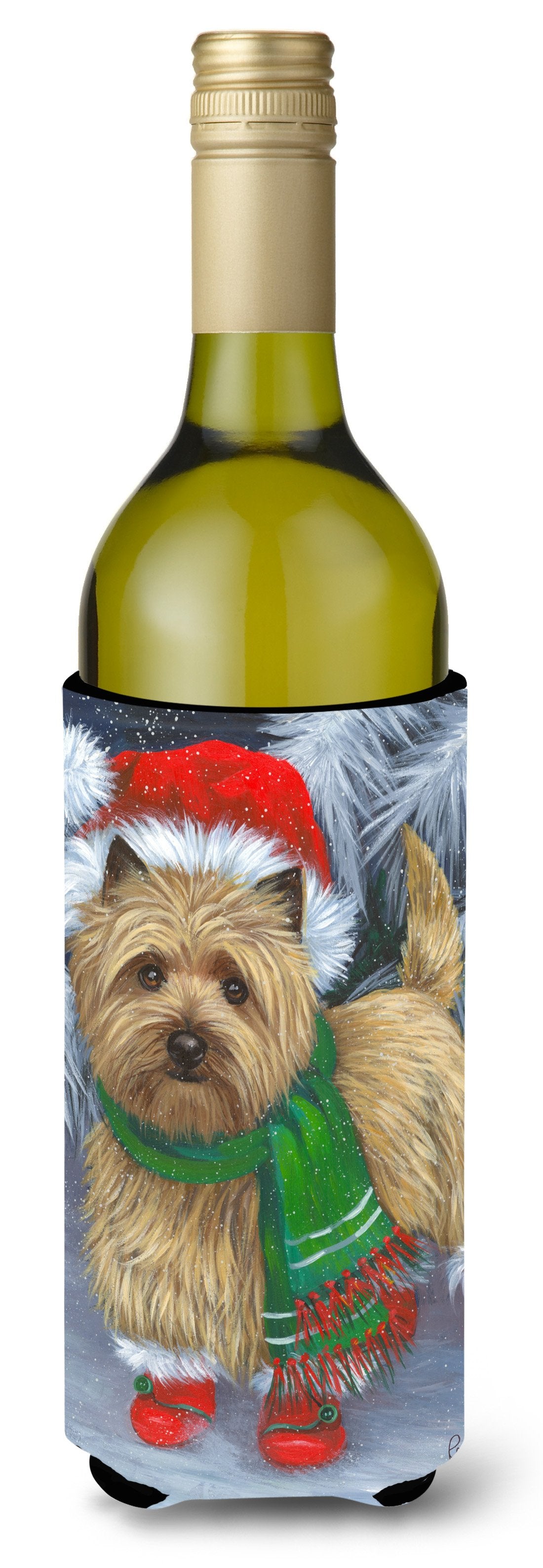 Cairn Terrier Christmas Red Boots Wine Bottle Hugger PPP3058LITERK by Caroline&#39;s Treasures