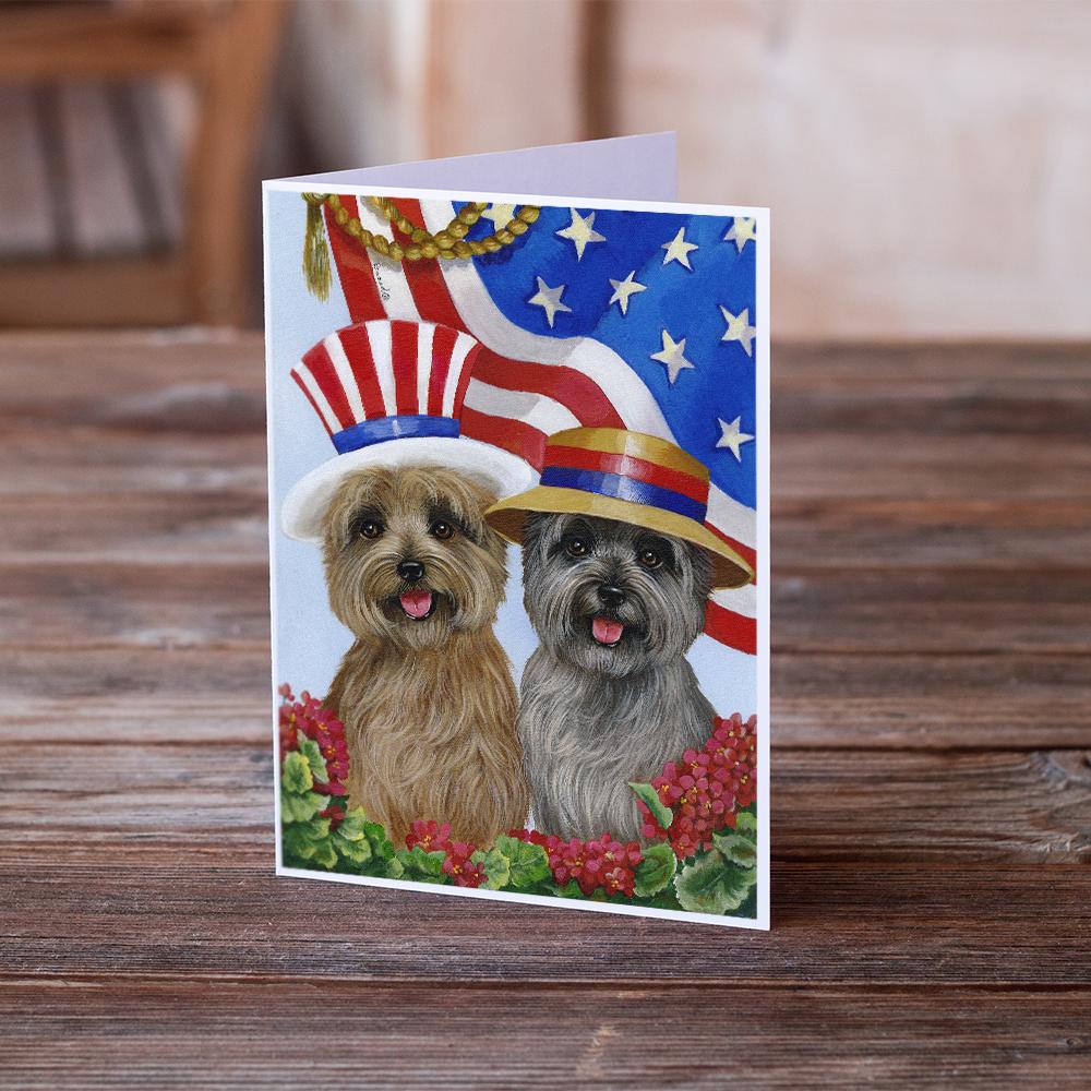 Cairn Terrier USA Greeting Cards and Envelopes Pack of 8 - the-store.com