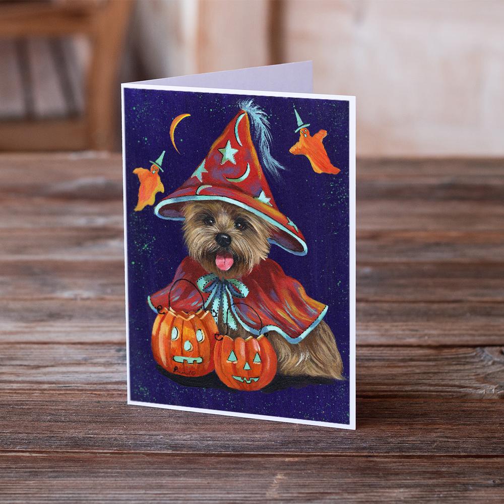 Cairn Terrier Halloween Witch Greeting Cards and Envelopes Pack of 8 - the-store.com