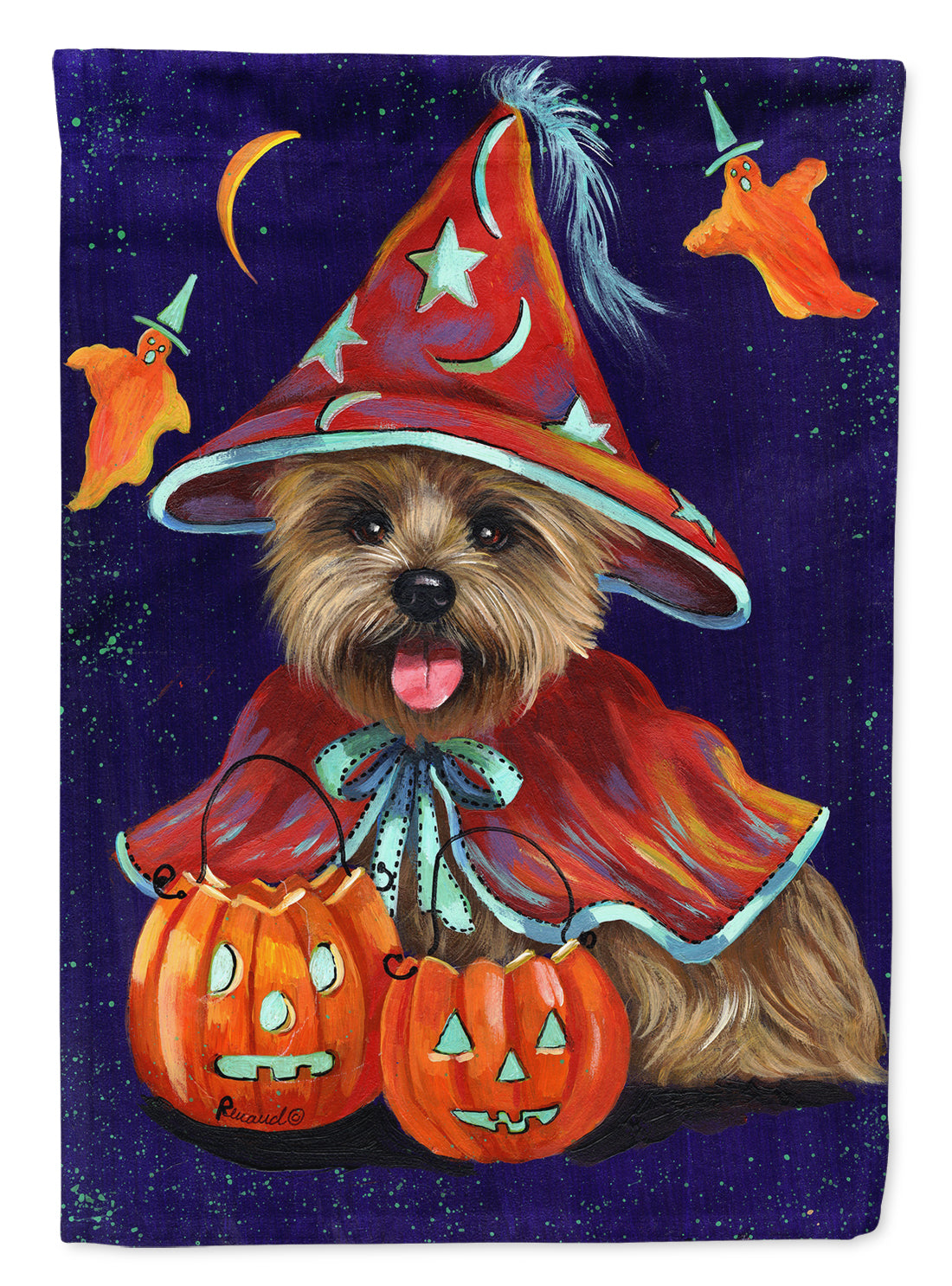 Cairn Terrier Halloween Witch Flag Garden Size PPP3061GF  the-store.com.