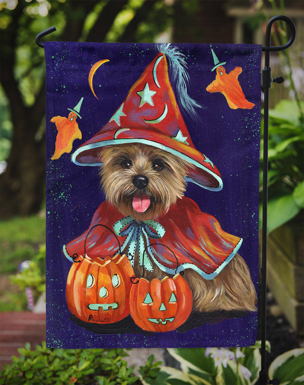 Cairn Terrier Halloween Witch Flag Garden Size PPP3061GF  the-store.com.