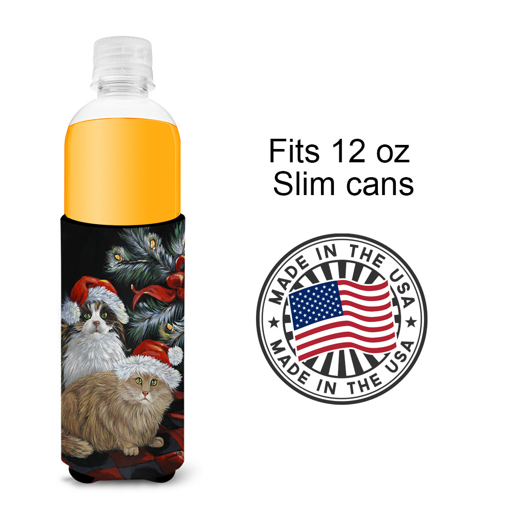 Cat Kitty Glitter Christmas Ultra Hugger for slim cans PPP3062MUK