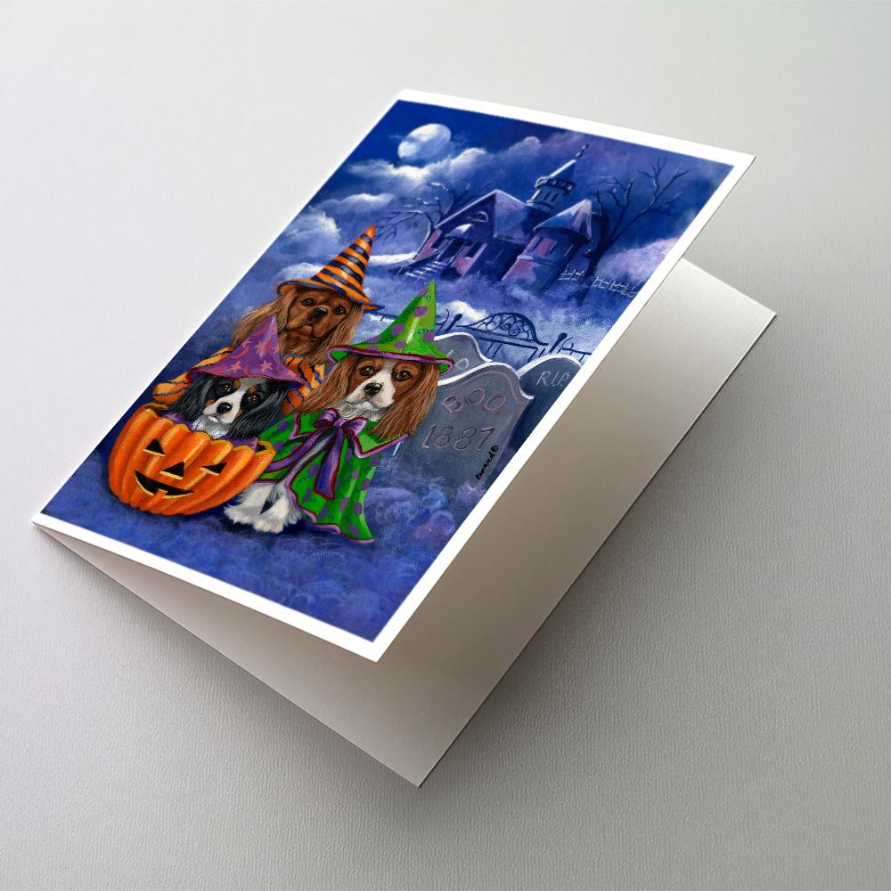 Buy this Cavalier Spaniel Halloween House Greeting Cards and Envelopes Pack of 8