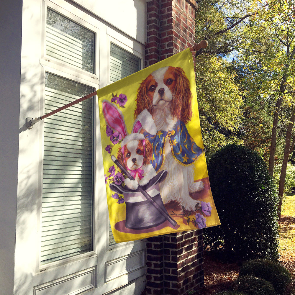 Cavalier Spaniel Easter Magic Flag Canvas House Size PPP3065CHF  the-store.com.