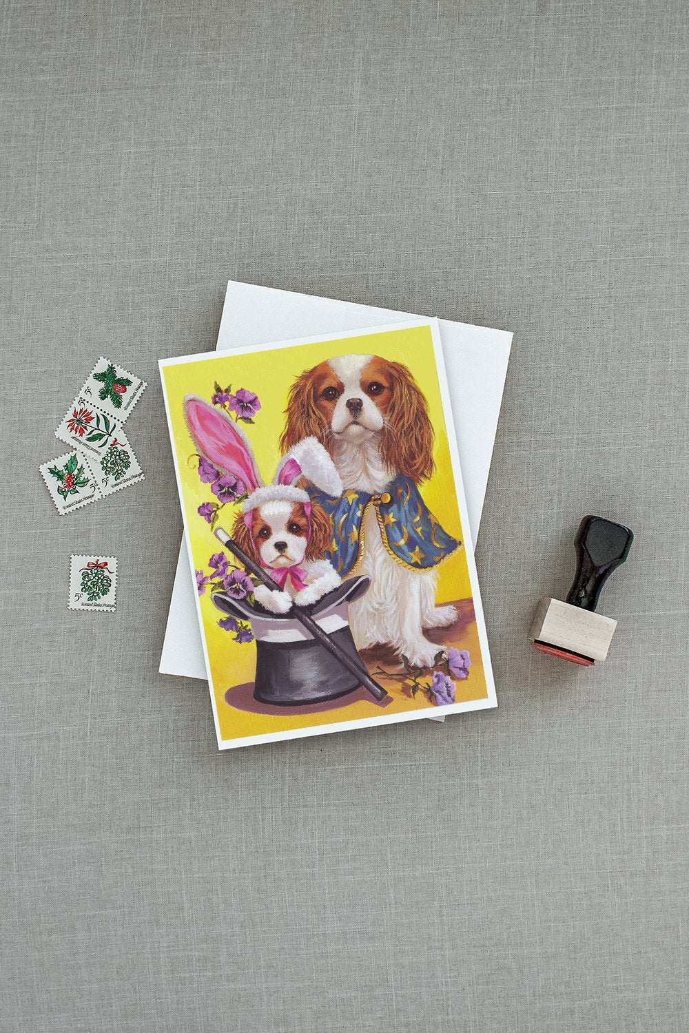 Cavalier Spaniel Easter Magic Greeting Cards and Envelopes Pack of 8 - the-store.com