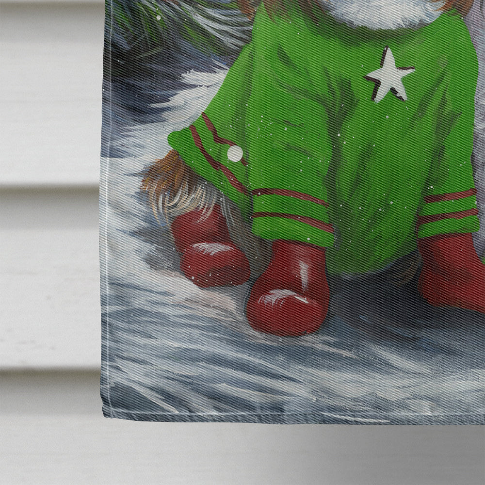 Cavalier Spaniel Snowman Christmas Flag Canvas House Size PPP3067CHF  the-store.com.