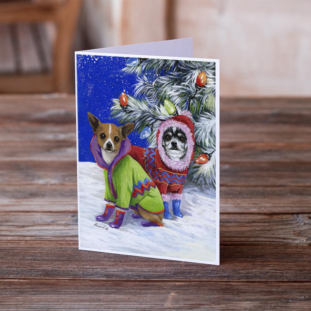 Chihuahua Christmas Snowflakes Greeting Cards and Envelopes Pack of 8 - the-store.com