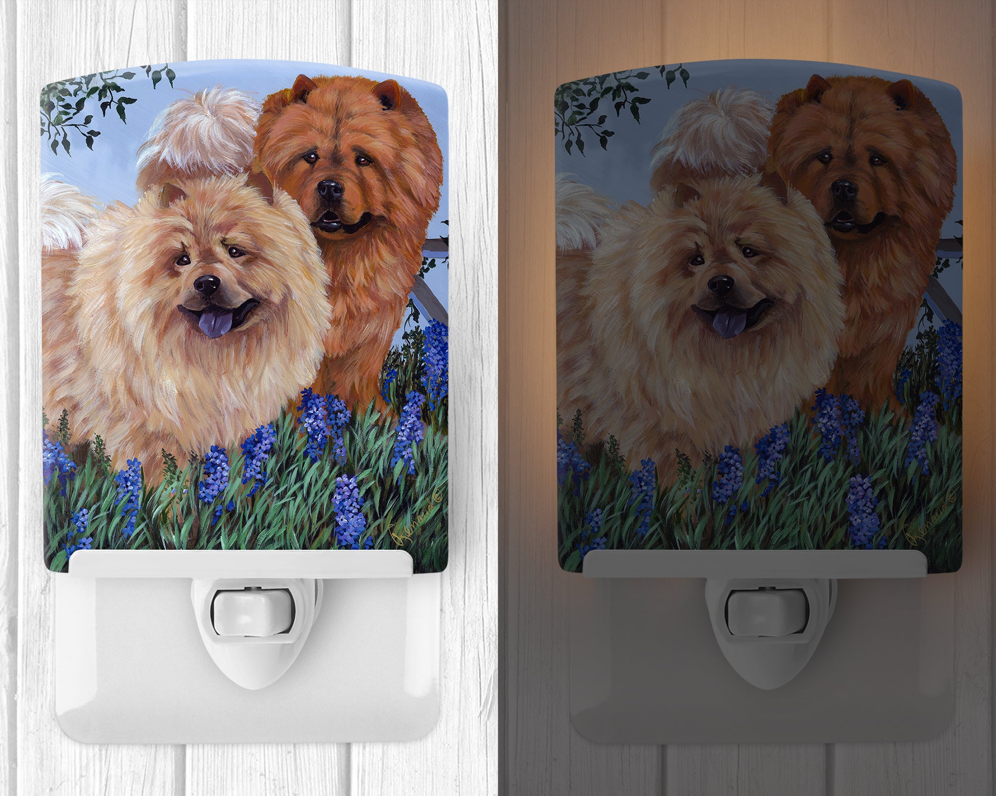Chow Chow Meadow Ceramic Night Light PPP3073CNL - the-store.com