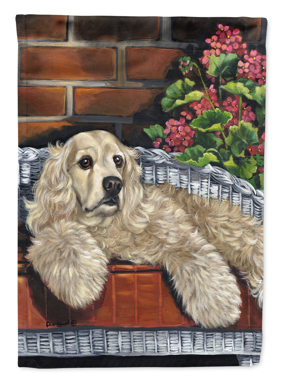 Cocker Spaniel Life is Good Flag Canvas House Size PPP3074CHF