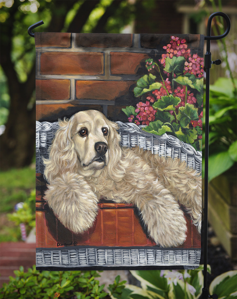 Cocker Spaniel Life is Good Flag Garden Size PPP3074GF  the-store.com.