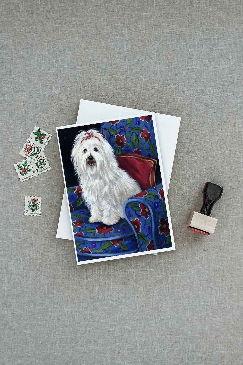 Coton De Tulear Royalty Greeting Cards and Envelopes Pack of 8 - the-store.com