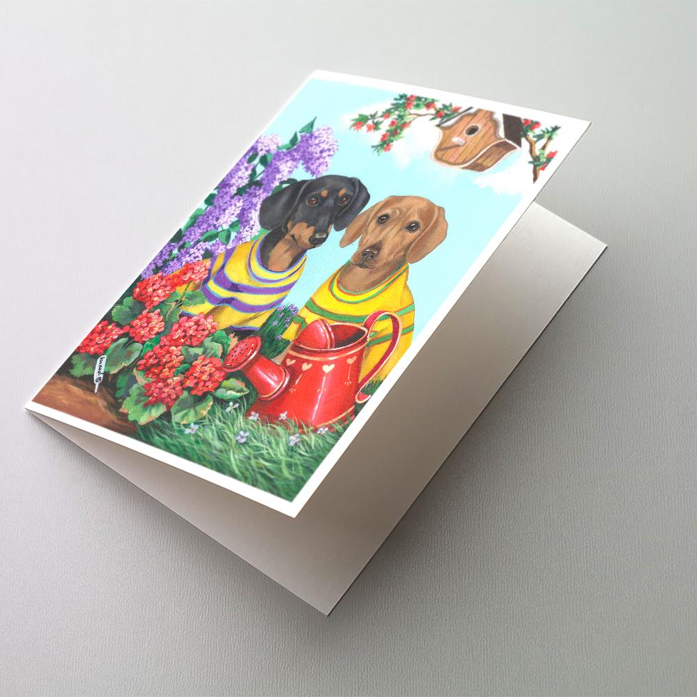 Buy this Dachshund Blooms Greeting Cards and Envelopes Pack of 8