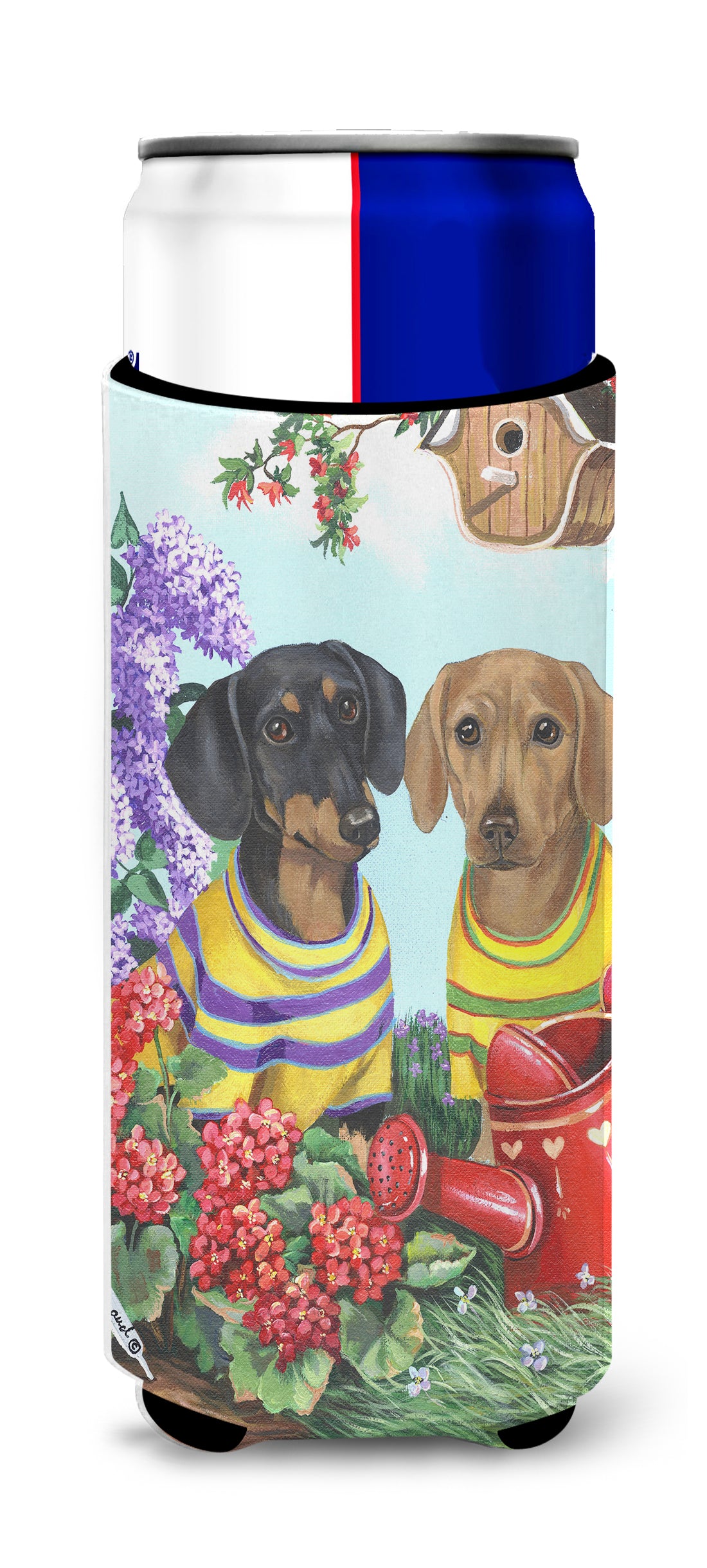 Dachshund Blooms Ultra Hugger for slim cans PPP3080MUK  the-store.com.