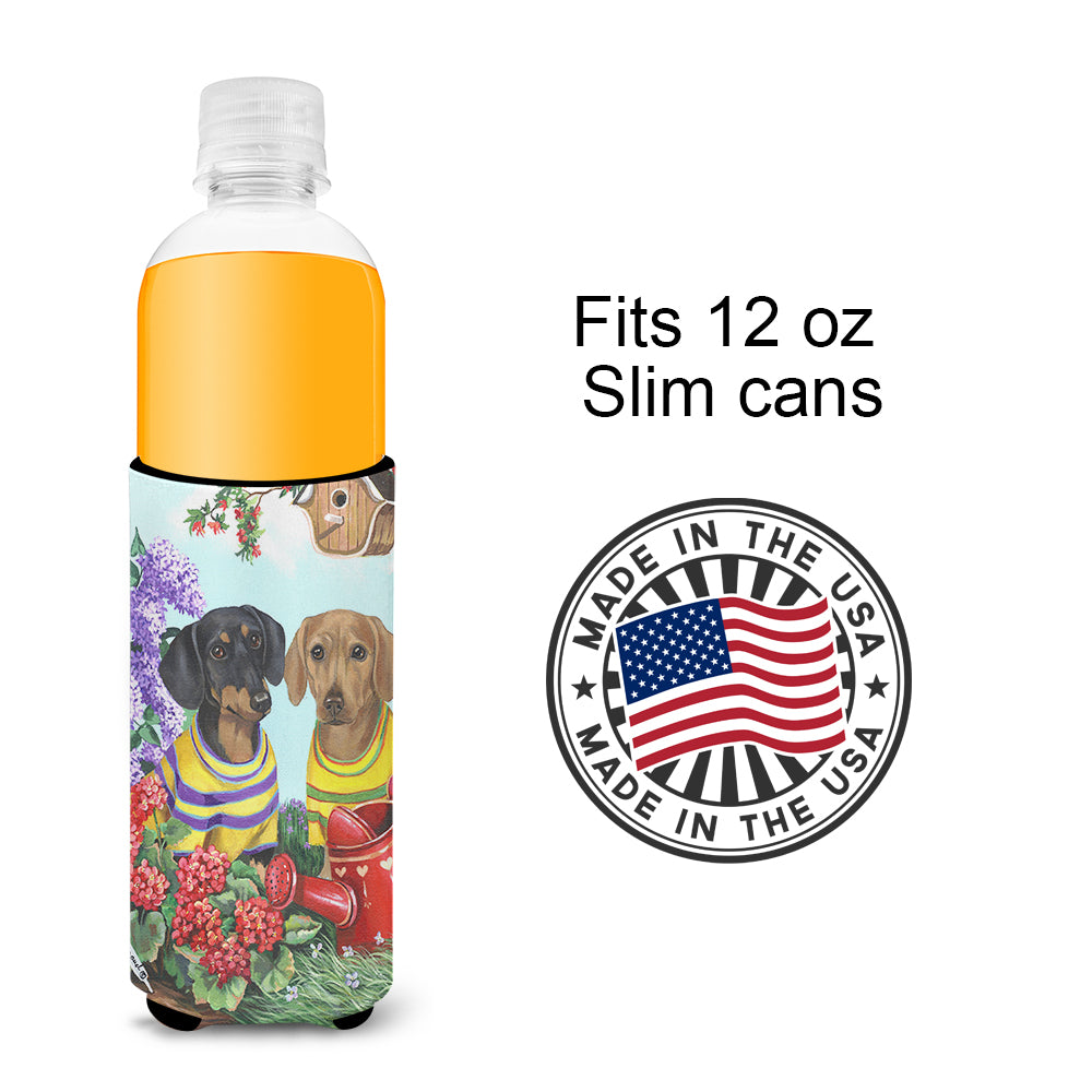Dachshund Blooms Ultra Hugger for slim cans PPP3080MUK  the-store.com.