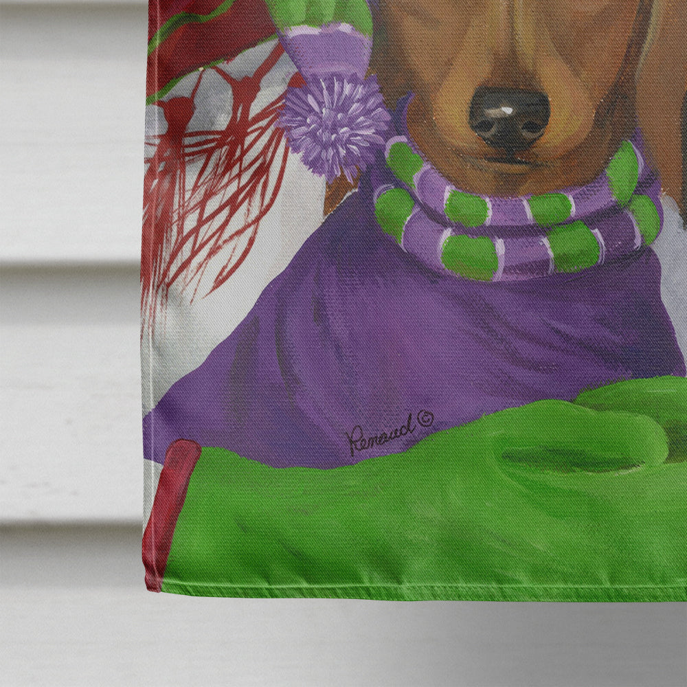 Dachshund Christmas Frosty and Company Flag Canvas House Size PPP3081CHF  the-store.com.