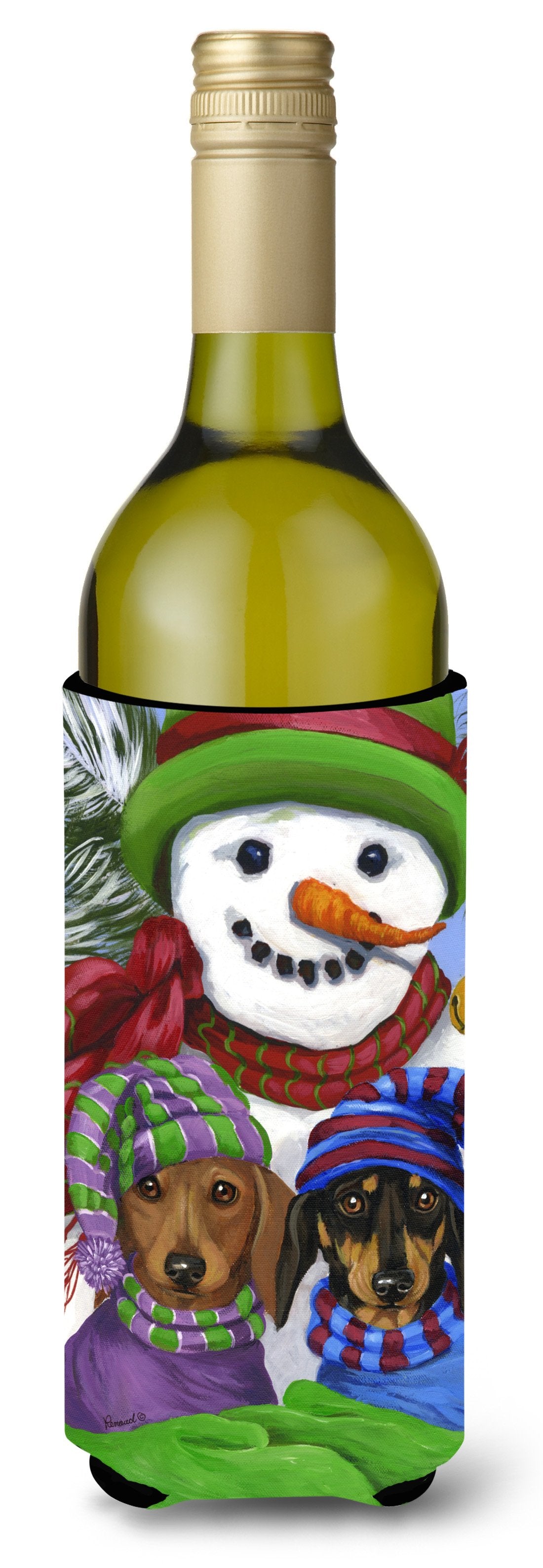 Dachshund Christmas Frosty and Company Wine Bottle Hugger PPP3081LITERK by Caroline&#39;s Treasures