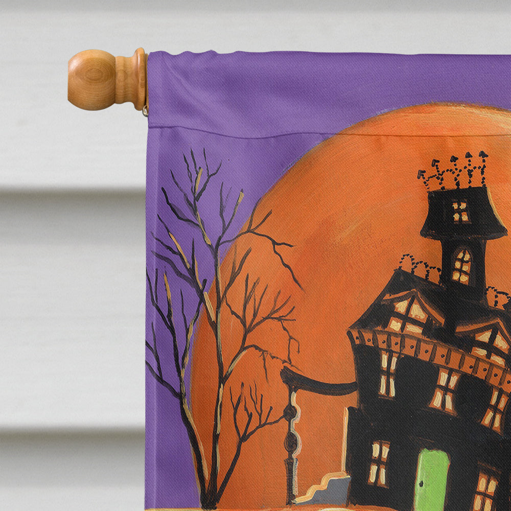 Dachshund Halloween Haunted House Flag Canvas House Size PPP3082CHF  the-store.com.