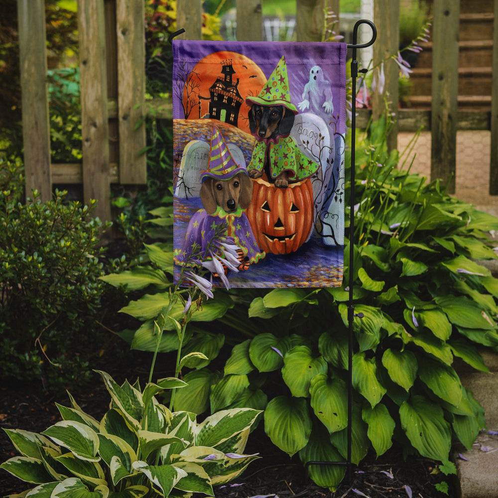 Dachshund Halloween Haunted House Flag Garden Size PPP3082GF  the-store.com.
