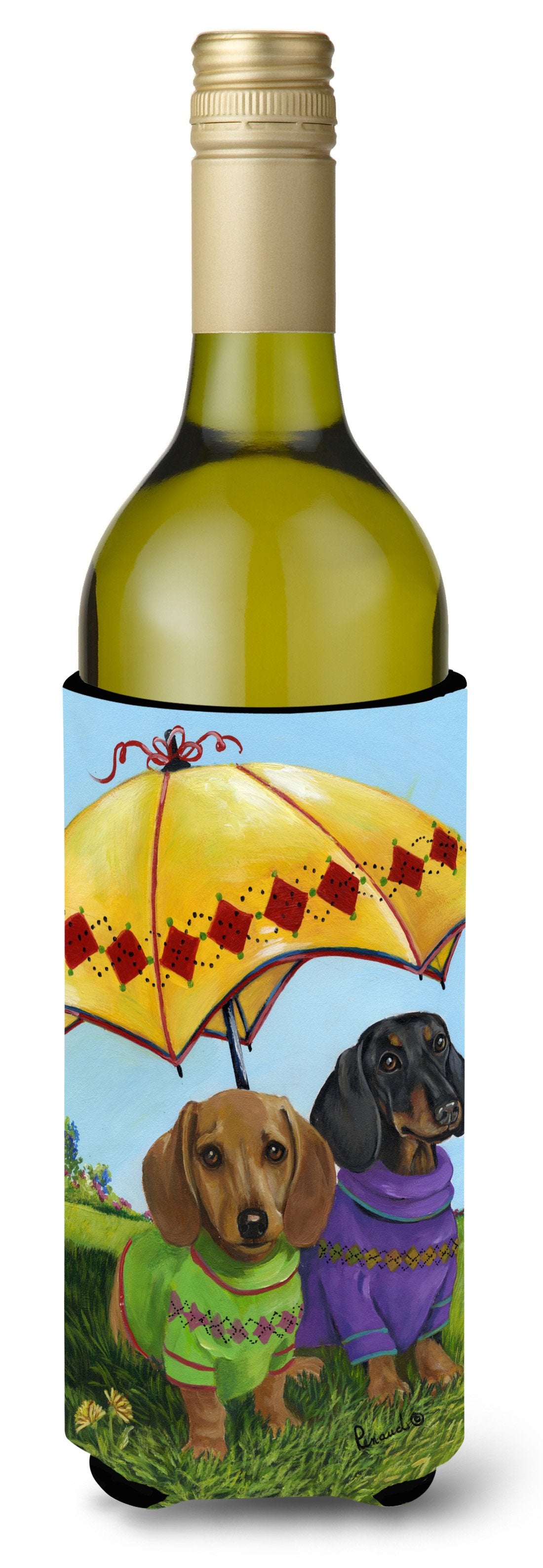 Dachshund Hot Doggies Wine Bottle Hugger PPP3084LITERK by Caroline&#39;s Treasures