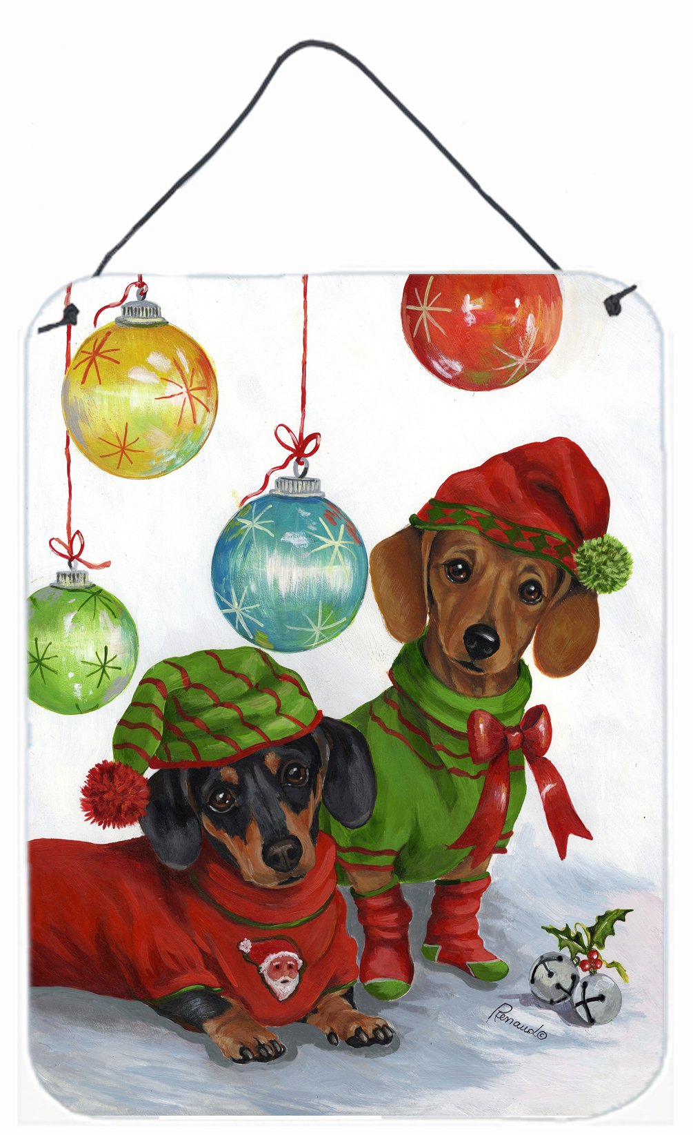 Buy this Dachshund Christmas Jingle Wall or Door Hanging Prints PPP3085DS1216