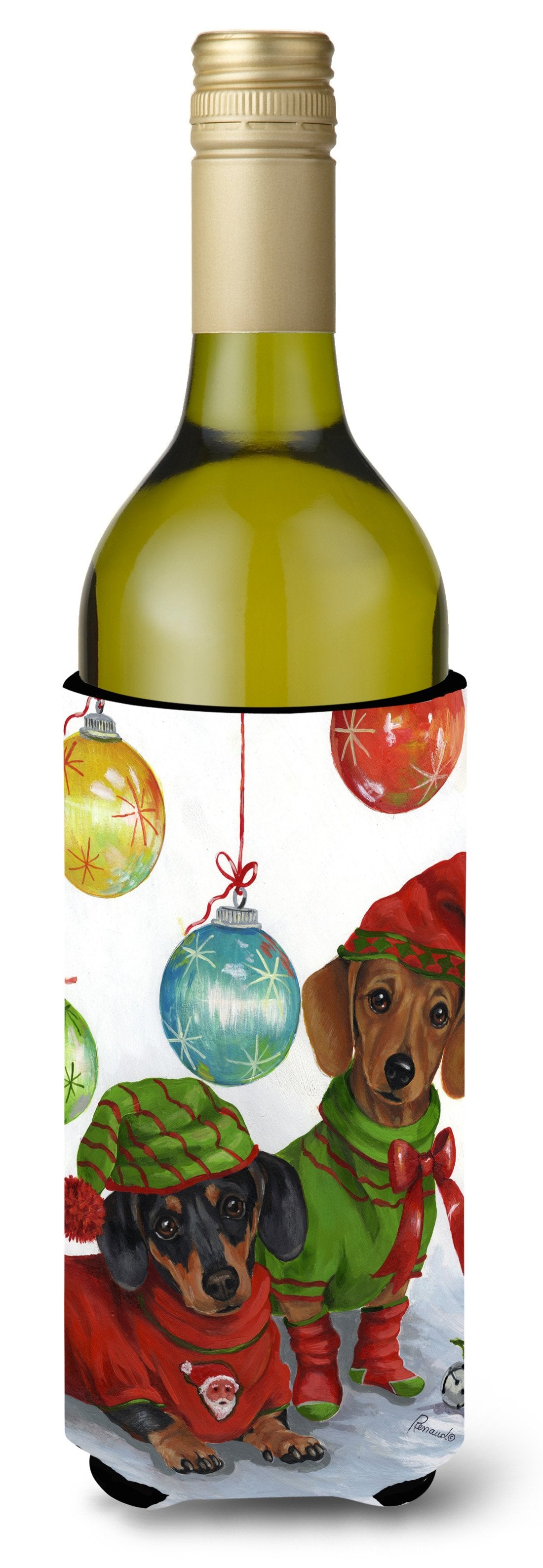Dachshund Christmas Jingle Wine Bottle Hugger PPP3085LITERK by Caroline&#39;s Treasures