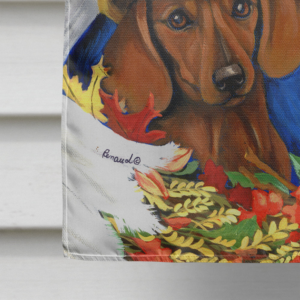 Dachshund Fall Scarecrow Flag Canvas House Size PPP3086CHF  the-store.com.