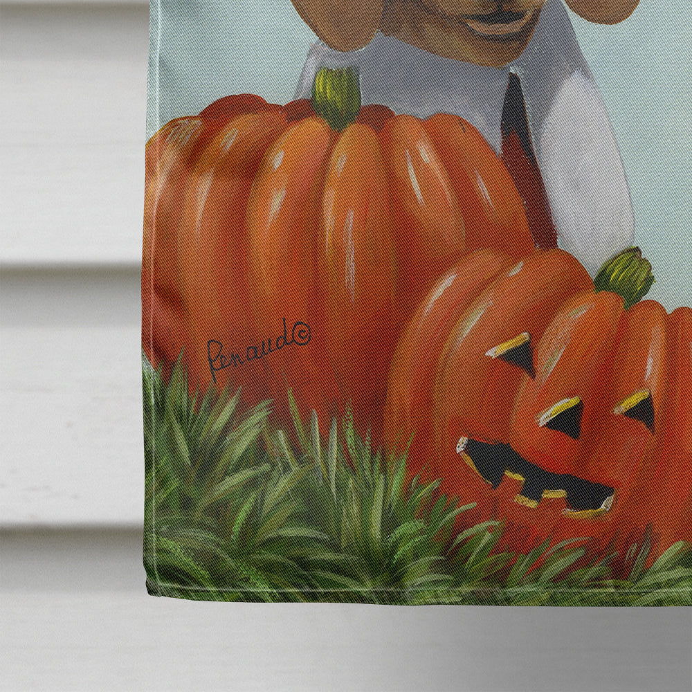 Dachshund Thanksgiving Pilgrims Flag Canvas House Size PPP3087CHF  the-store.com.