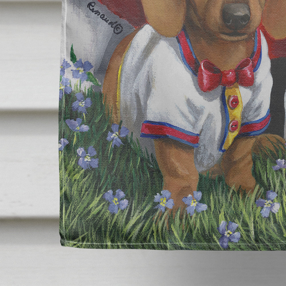 Dachshund USA Flag Canvas House Size PPP3088CHF  the-store.com.