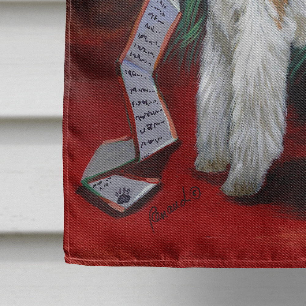 Fox Terrier Christmas Dear Santa Flag Canvas House Size PPP3092CHF