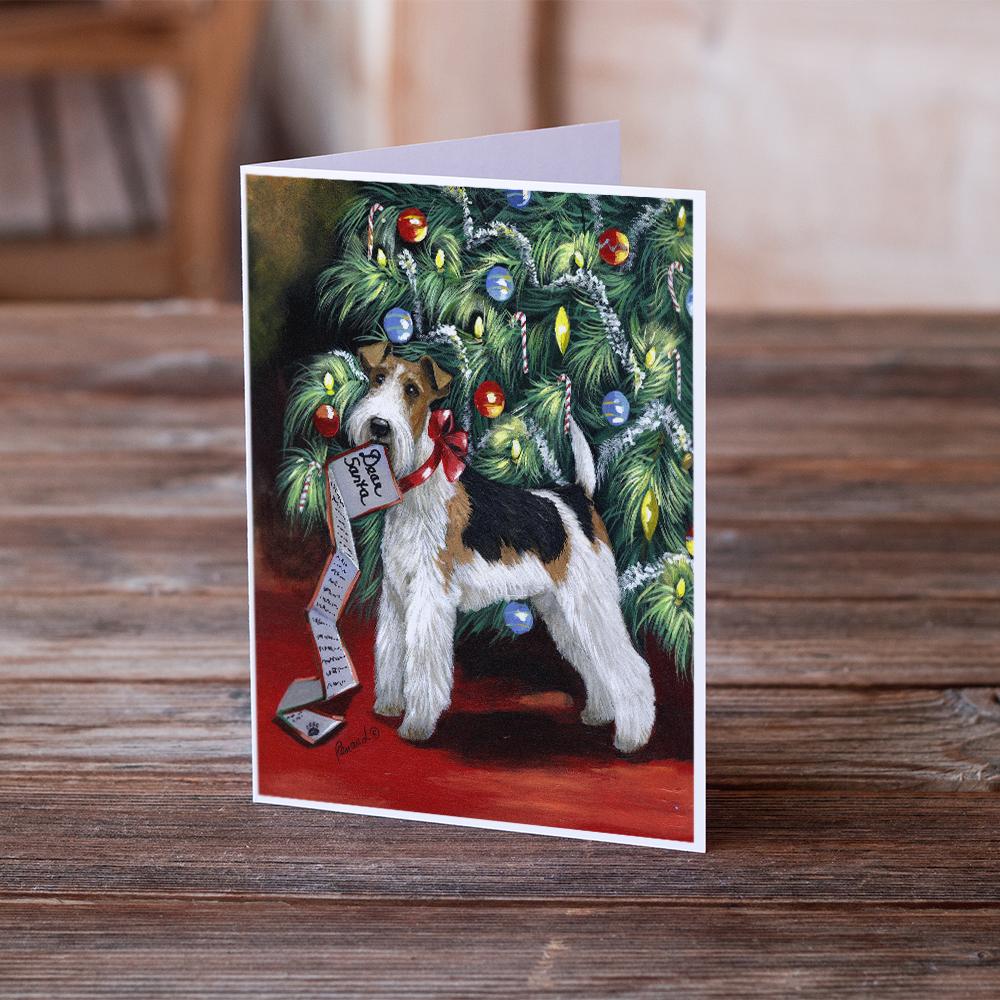 Fox Terrier Christmas Dear Santa Greeting Cards and Envelopes Pack of 8 - the-store.com
