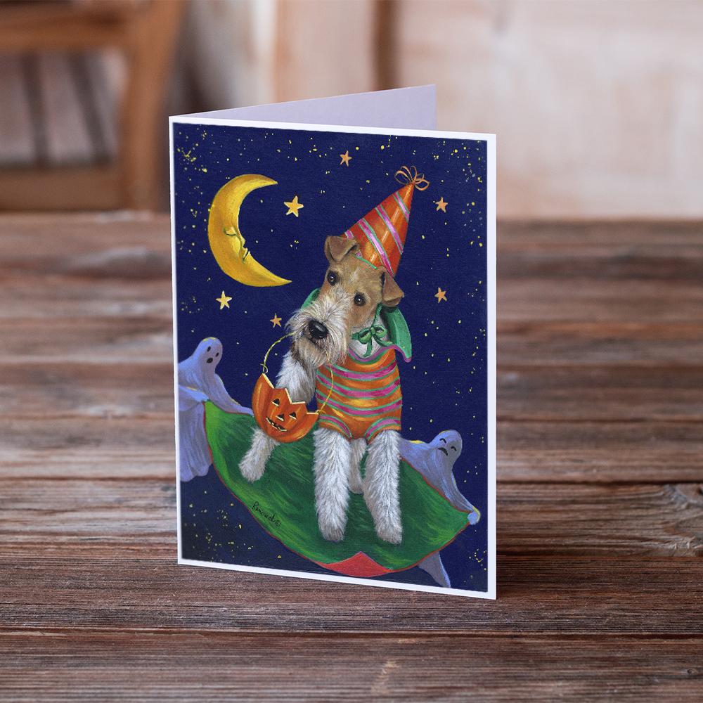 Fox Terrier Halloween Trick or Treat Greeting Cards and Envelopes Pack of 8 - the-store.com