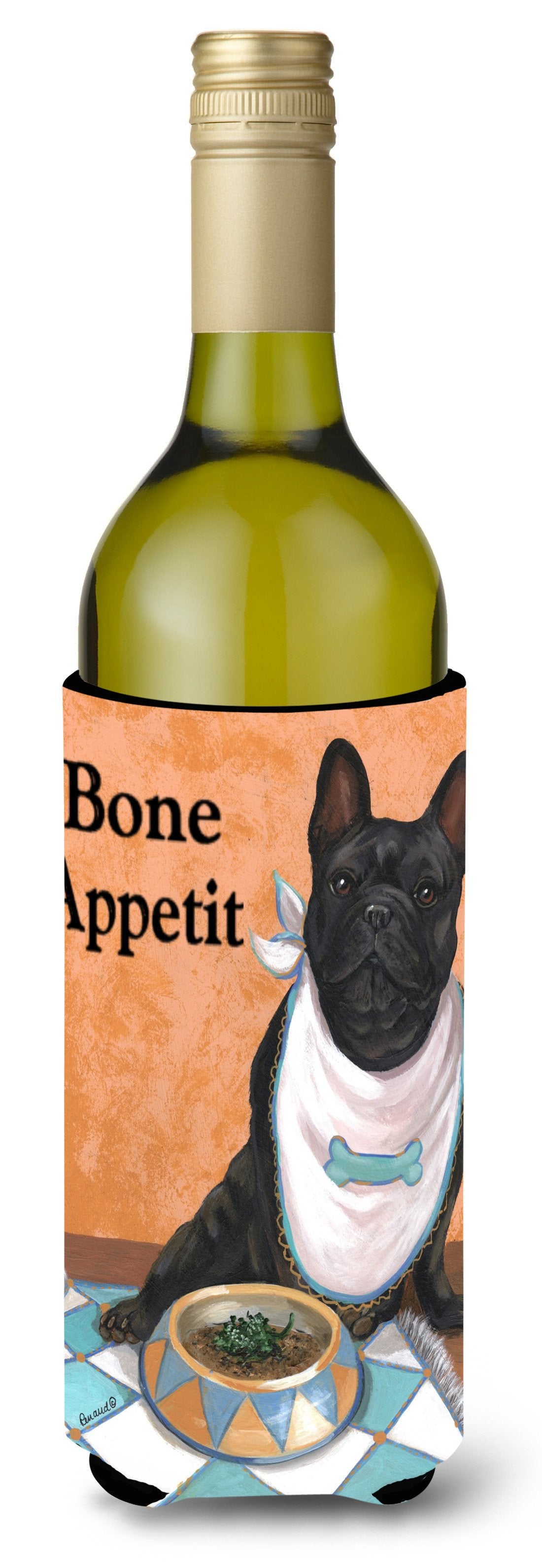 French Bulldog Bone Appetit Wine Bottle Hugger PPP3096LITERK by Caroline&#39;s Treasures