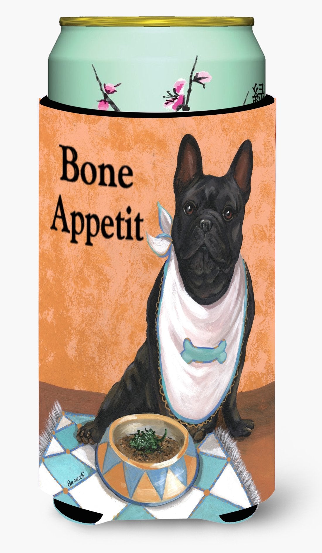 French Bulldog Bone Appetit Tall Boy Hugger PPP3096TBC by Caroline&#39;s Treasures
