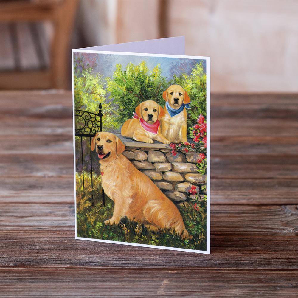 Buy this Golden Retriever At the Gate Greeting Cards and Envelopes Pack of 8