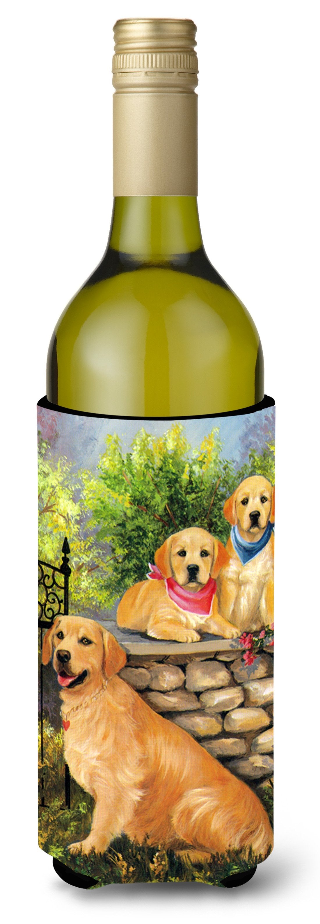 Golden Retriever At the Gate Wine Bottle Hugger PPP3101LITERK by Caroline&#39;s Treasures