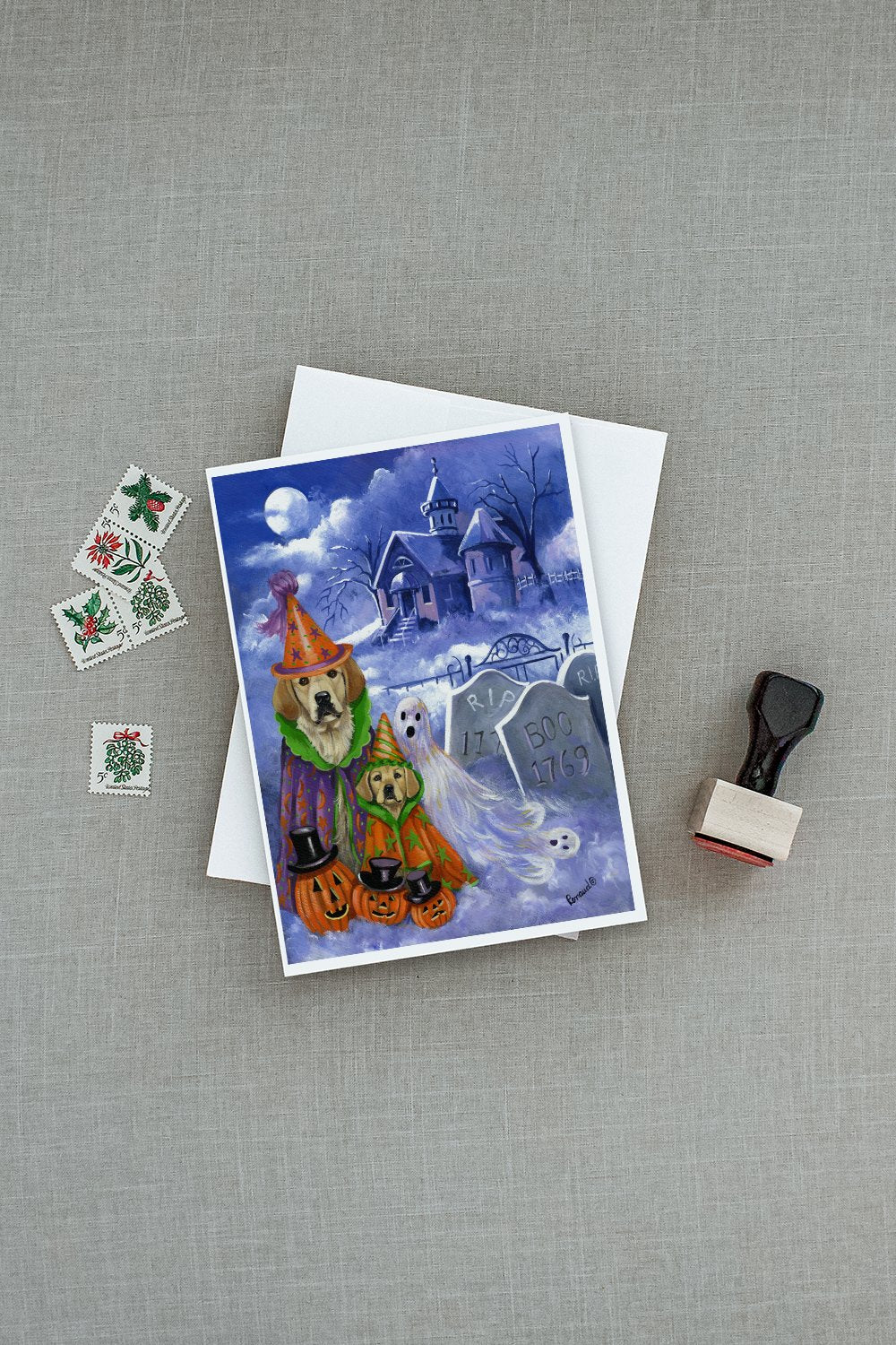 Golden Retriever Halloween Greeting Cards and Envelopes Pack of 8 - the-store.com
