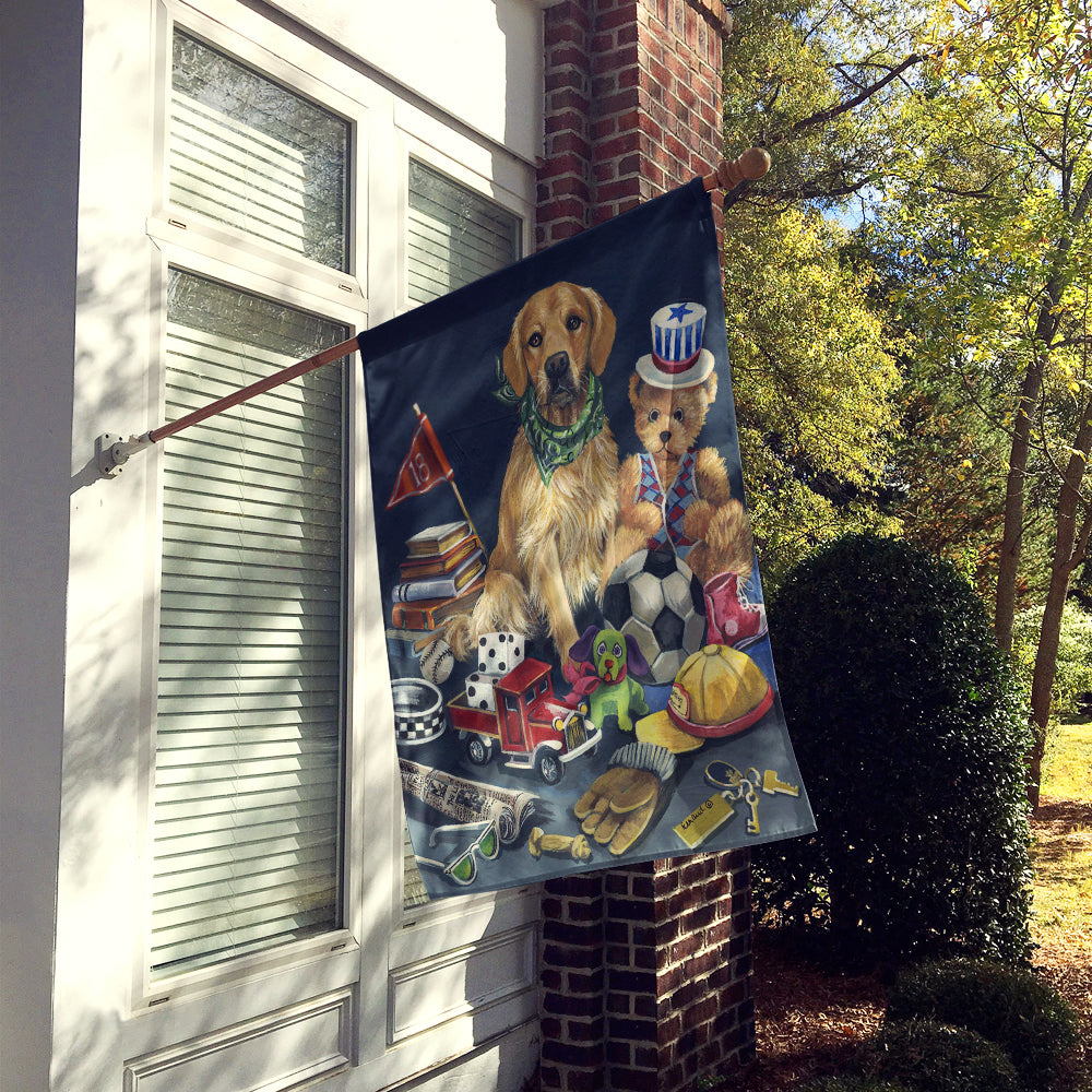 Golden Retriever Toys Flag Canvas House Size PPP3103CHF  the-store.com.