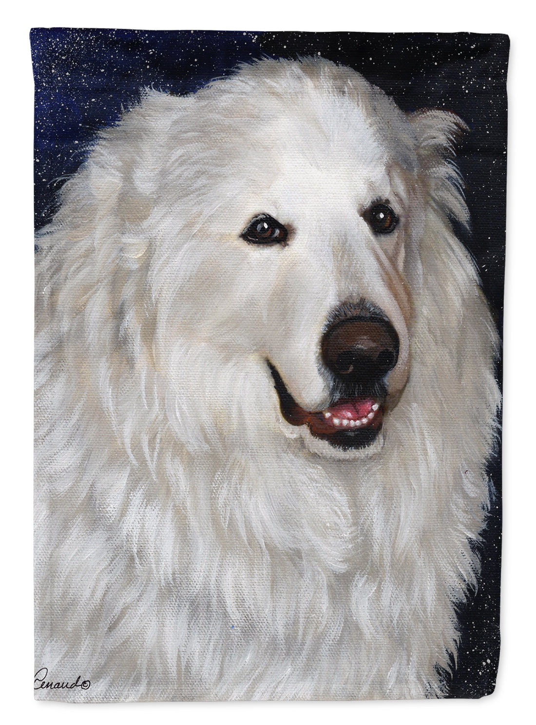Great Pyrenees Meisha Flag Canvas House Size PPP3104CHF  the-store.com.