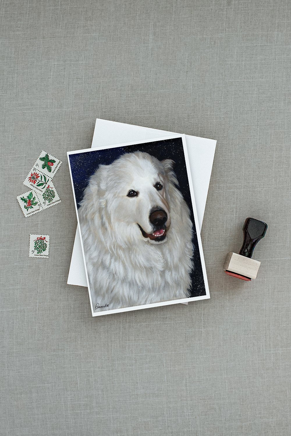 Great Pyrenees Meisha Greeting Cards and Envelopes Pack of 8 - the-store.com